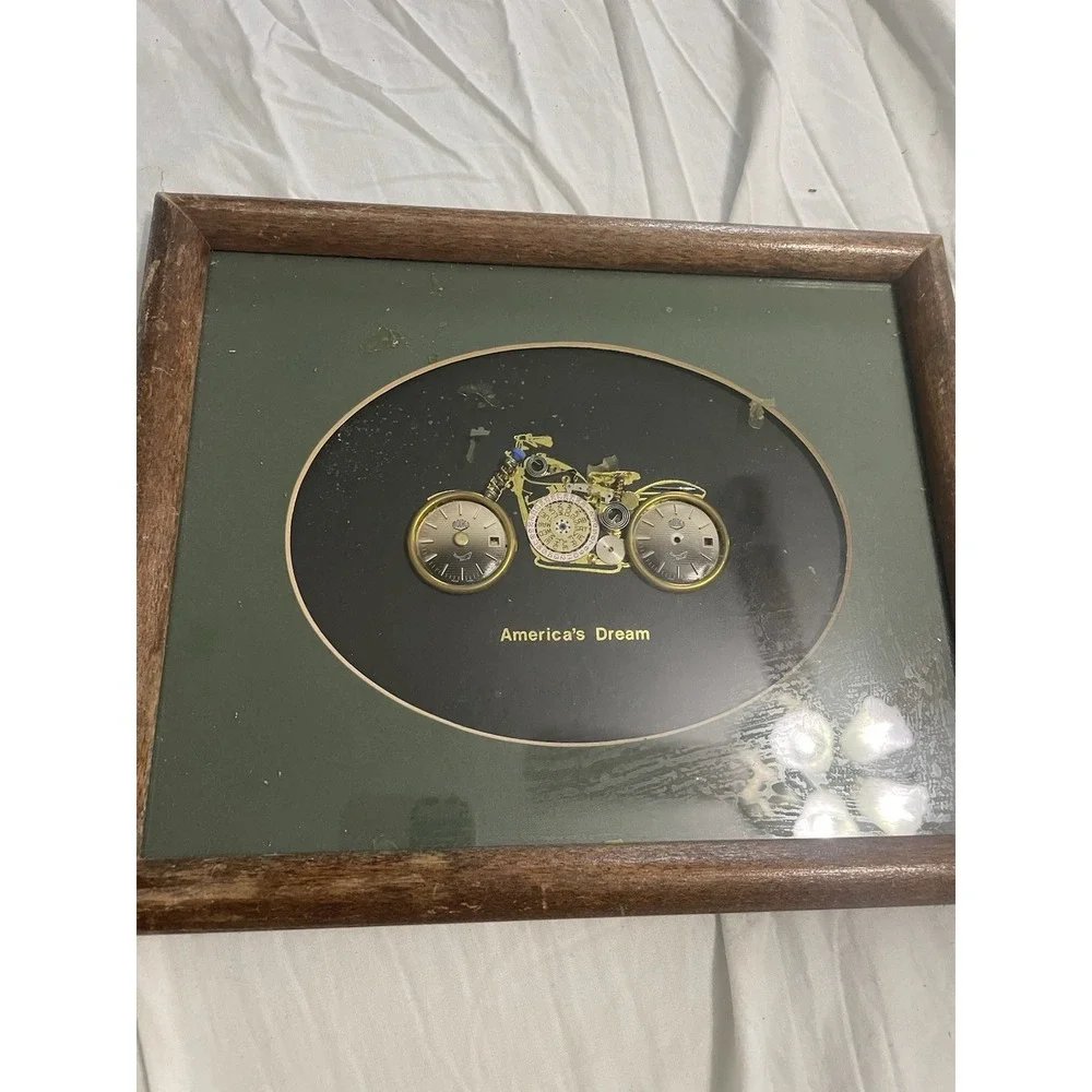 Unique Harley Davidson Electra~Glide 1965 by P. AMMON made w/Clock & Watch Parts